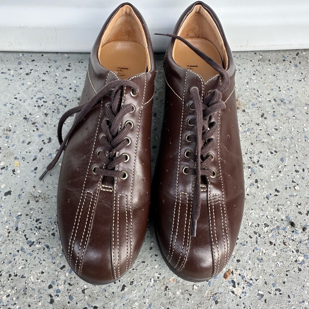 Ralph Lauren Dark Brown Leather Oxfords